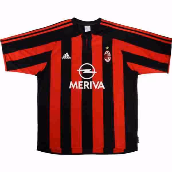 Tailandia Camiseta AC Milan 1ª Retro 2003 2004 Rojo Thailandia Maglietta Calcio Prima AC Milan Retro 2003 2004 Rosso