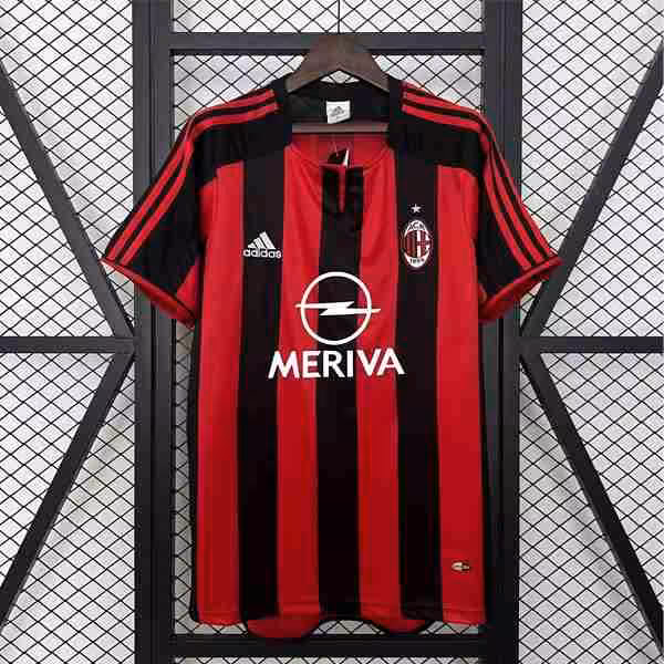 Tailandia Camiseta AC Milan 1ª Retro 2003-2004 Thailandia Maglietta Calcio Prima AC Milan Retro 2003 2004