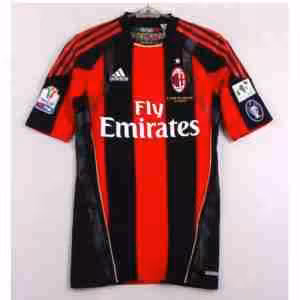 Thailandia Maglietta Calcio Prima AC Milan Retro 2010 2011 Rosso
