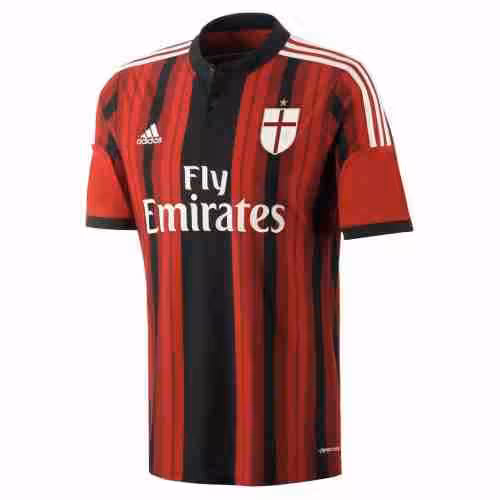 Thailandia Maglietta Calcio Prima AC Milan Retro 2014 2015 Rosso Thailandia Maglietta Calcio Prima AC Milan Retro 2014 2015 Rosso
