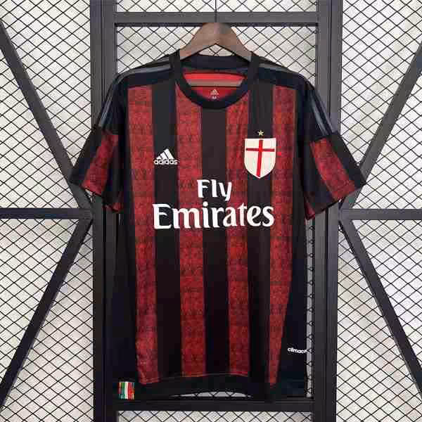 Tailandia Camiseta AC Milan 1ª Retro 2015-2016 Thailandia Maglietta Calcio Prima AC Milan Retro 2015 2016 Rosso
