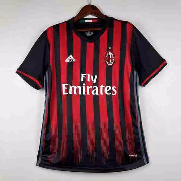 Tailandia Camiseta AC Milan 1ª Retro 2016-2017 Thailandia Maglietta Calcio Prima AC Milan Retro 2016 2017