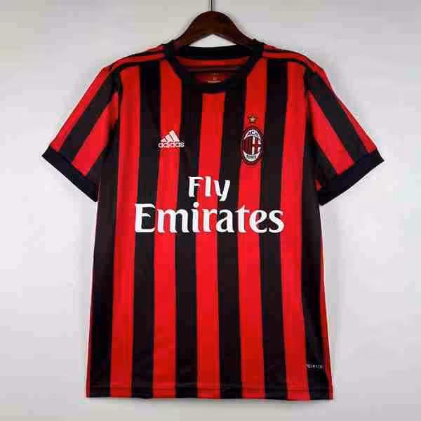 Tailandia Camiseta AC Milan 1ª Retro 2017-2018 Thailandia Maglietta Calcio Prima AC Milan Retro 2017 2018