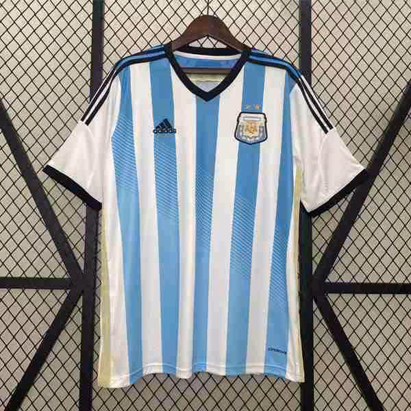 Tailandia Camiseta Argentina 1ª Retro 2014 Thailandia Maglietta Calcio Prima Argentina Retro 2014