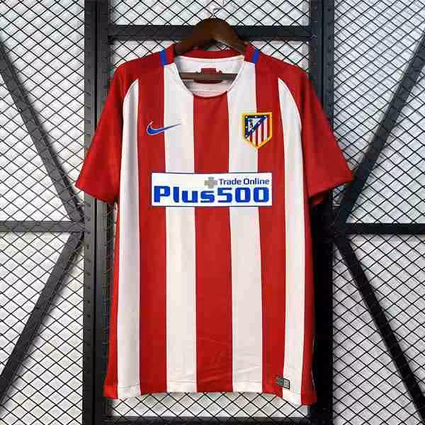 Camiseta Atletico Madrid 1ª Retro 2016-2017 Thailandia Maglietta Calcio Prima Atletico Madrid Retro 2016 2017