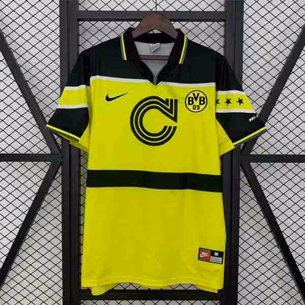 Tailandia Camiseta Dortmund 1ª Retro 1996-1997 Thailandia Maglietta Calcio Prima Borussia Dortmund Retro 1996 1997