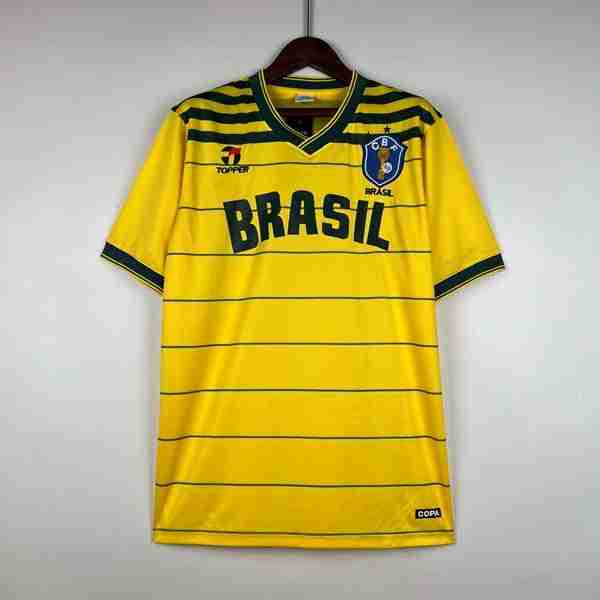 Tailandia Camiseta Brasil 1ª Retro 1984 Thailandia Maglietta Calcio Prima Brasile Retro 1984