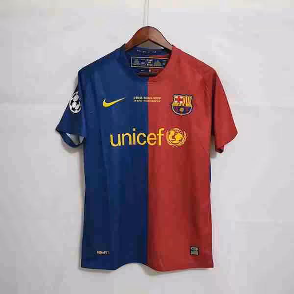 Thailandia Maglietta Calcio Prima FC Barcellona Retro 2008 2009 Blu Rosso Thailandia Maglietta Calcio Prima FC Barcellona Retro 2008 2009 Blu Rosso