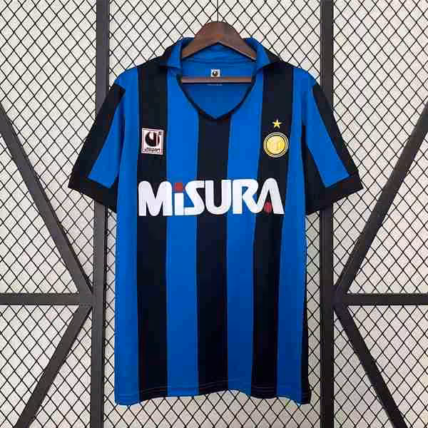 Tailandia Camiseta Inter Milan 1ª Retro 1990 1991 Thailandia Maglietta Calcio Prima Inter Milan Retro 1990 1991