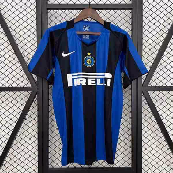 Tailandia Camiseta Inter Milan 1ª Retro 2004-2005 Thailandia Maglietta Calcio Prima Inter Milan Retro 2004 2005
