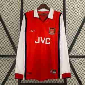 Thailandia Maglietta Calcio Prima Manica Lunga Arsenal Retro 1998 1999