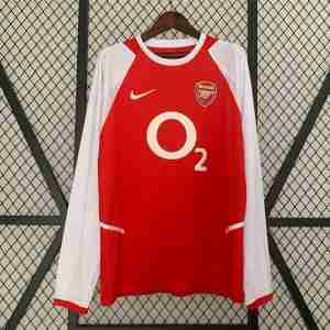 Thailandia Maglietta Calcio Prima Manica Lunga Arsenal Retro 2002 2004