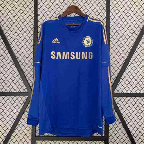 Tailandia Camiseta Chelsea 1ª Retro ML 2012 2013 Thailandia Maglietta Calcio Prima Manica Lunga Chelsea Retro 2012 2013