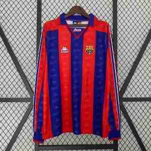Thailandia Maglietta Calcio Prima Manica Lunga FC Barcellona Retro 1996 1997