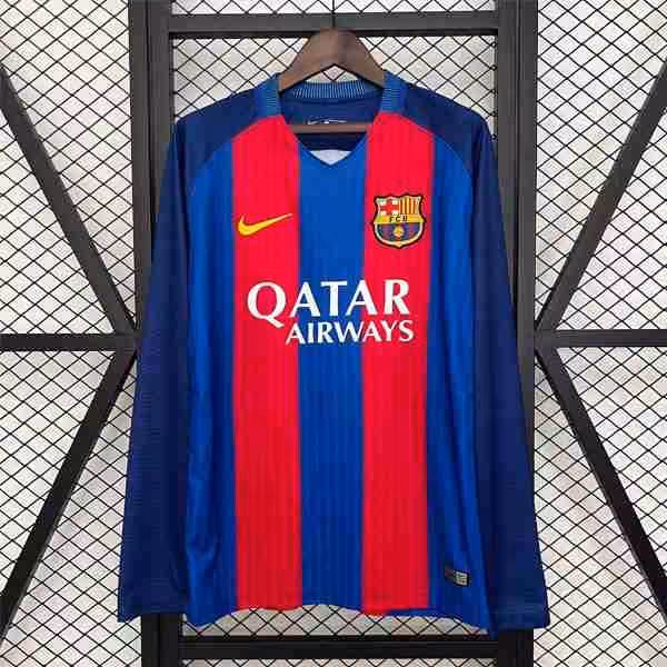 Tailandia Camiseta Barcelona 1ª ML Retro 2014-2015 Thailandia Maglietta Calcio Prima Manica Lunga FC Barcellona Retro 2014 2015