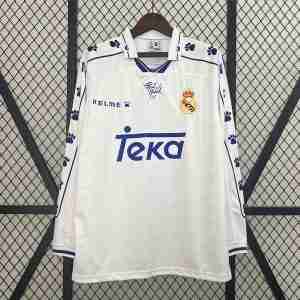 Thailandia Maglietta Calcio Prima Manica Lunga Real Madrid Retro 1994 1996