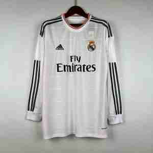 Thailandia Maglietta Calcio Prima Manica Lunga Real Madrid Retro 2013 2014