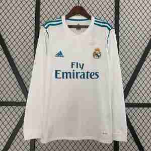 Thailandia Maglietta Calcio Prima Manica Lunga Real Madrid Retro 2017 2018