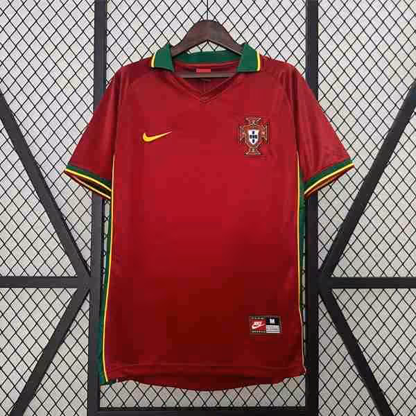 Tailandia Camiseta Portugal 1ª Retro 1997 1998 Thailandia Maglietta Calcio Prima Portogallo Retro 1997 1998