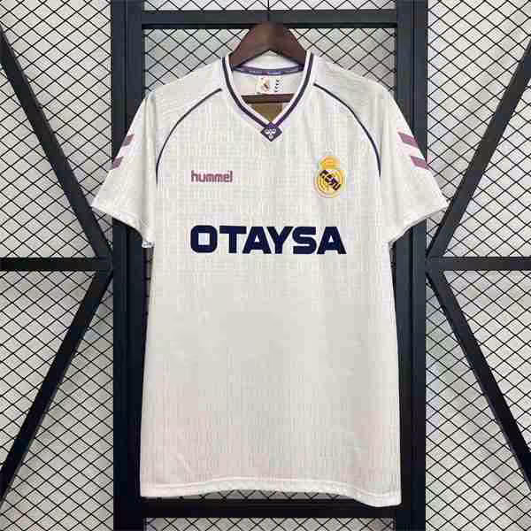 Tailandia Camiseta Real Madrid 1ª Retro 1990-1992 Thailandia Maglietta Calcio Prima Real Madrid Retro 1990 1992