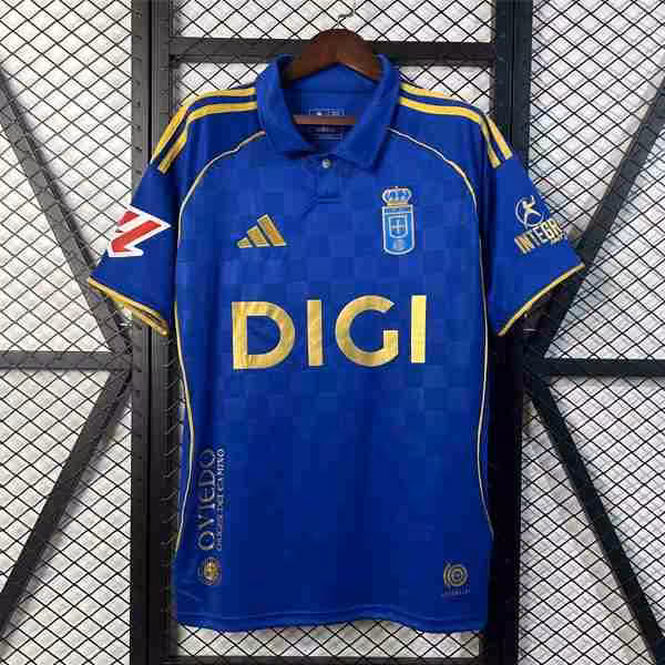Tailandia Camiseta Real Oviedo 1ª 2025-2026 Thailandia Maglietta Calcio Prima Real Oviedo 2025 2026