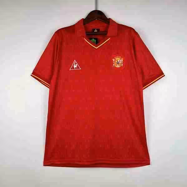 Tailandia Camiseta Espana 1ª Retro 1988-1991 Thailandia Maglietta Calcio Prima Spagna Retro 1988 1991