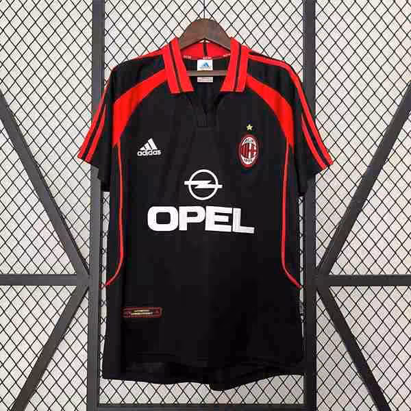 Tailandia Camiseta AC Milan 3ª Retro 2000 2001 Thailandia Maglietta Calcio Terza AC Milan Retro 2000 2001