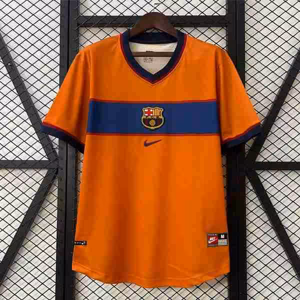 Tailandia Camiseta Barcelona 3ª Retro 1998-1999 Thailandia Maglietta Calcio Terza FC Barcellona Retro 1998 1999