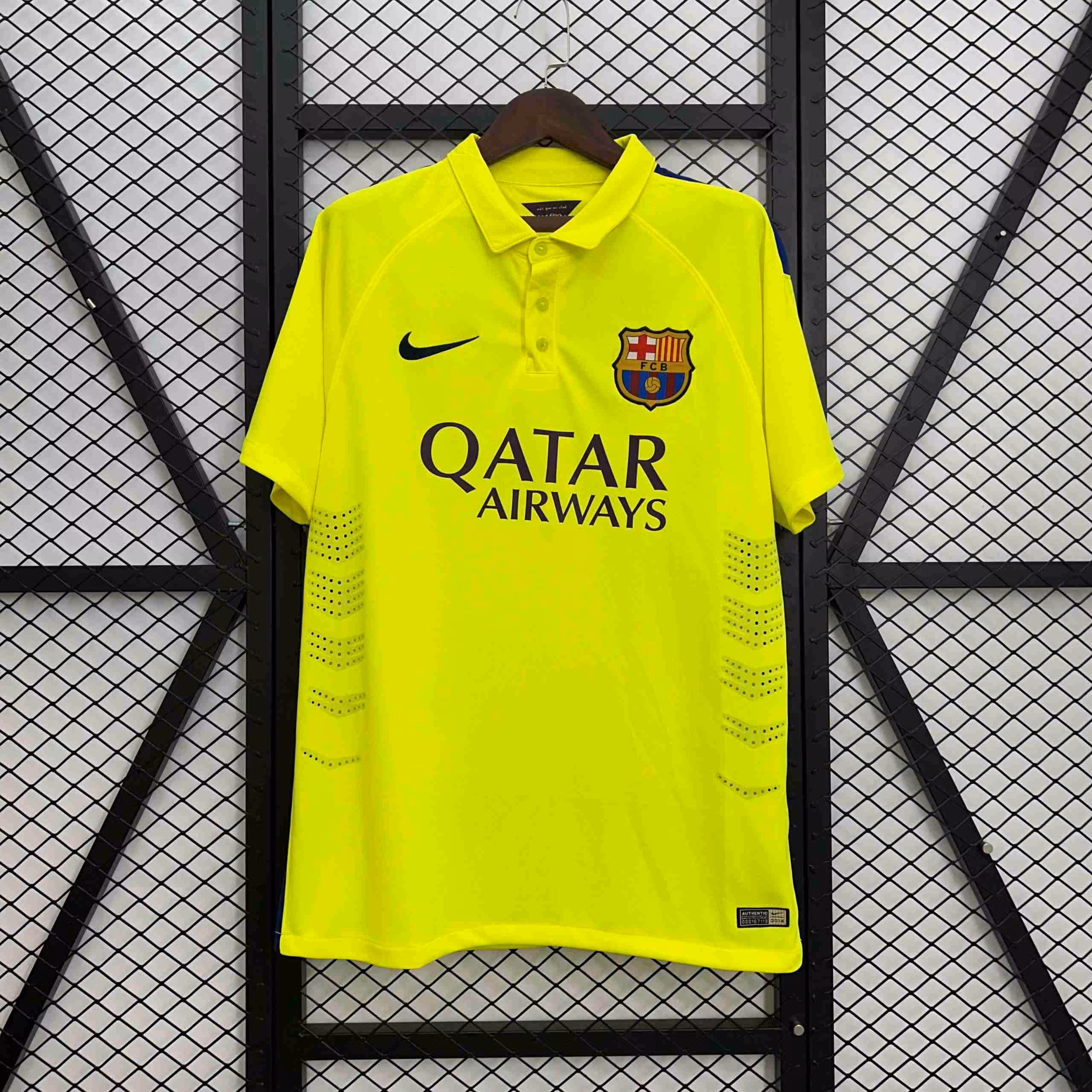Camiseta Barcelona 3ª Retro 2014-2015 Thailandia Maglietta Calcio Terza FC Barcellona Retro 2014 2015