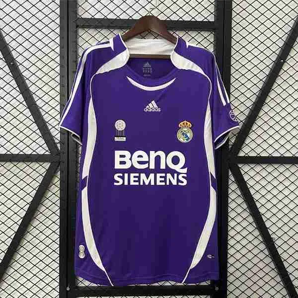 Tailandia Camiseta Real Madrid 3ª Retro 2006 2007 Thailandia Maglietta Calcio Terza Real Madrid Retro 2006 2007