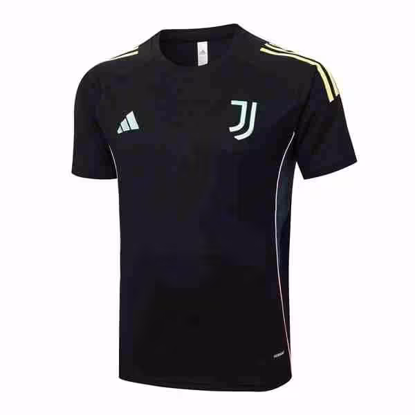 Camiseta Entrenamiento Juventus 2025-2026 Negro 3 Thailandia Maglietta Calcio Formazione Juventus 2025 2026 Nero