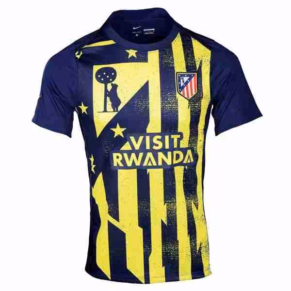 Camiseta Atletico Madrid Pre-Match 2025-2026 Amarillo Thailandia Maglietta Calcio Pre-Partita Atletico Madrid 2025 2026 Giallo